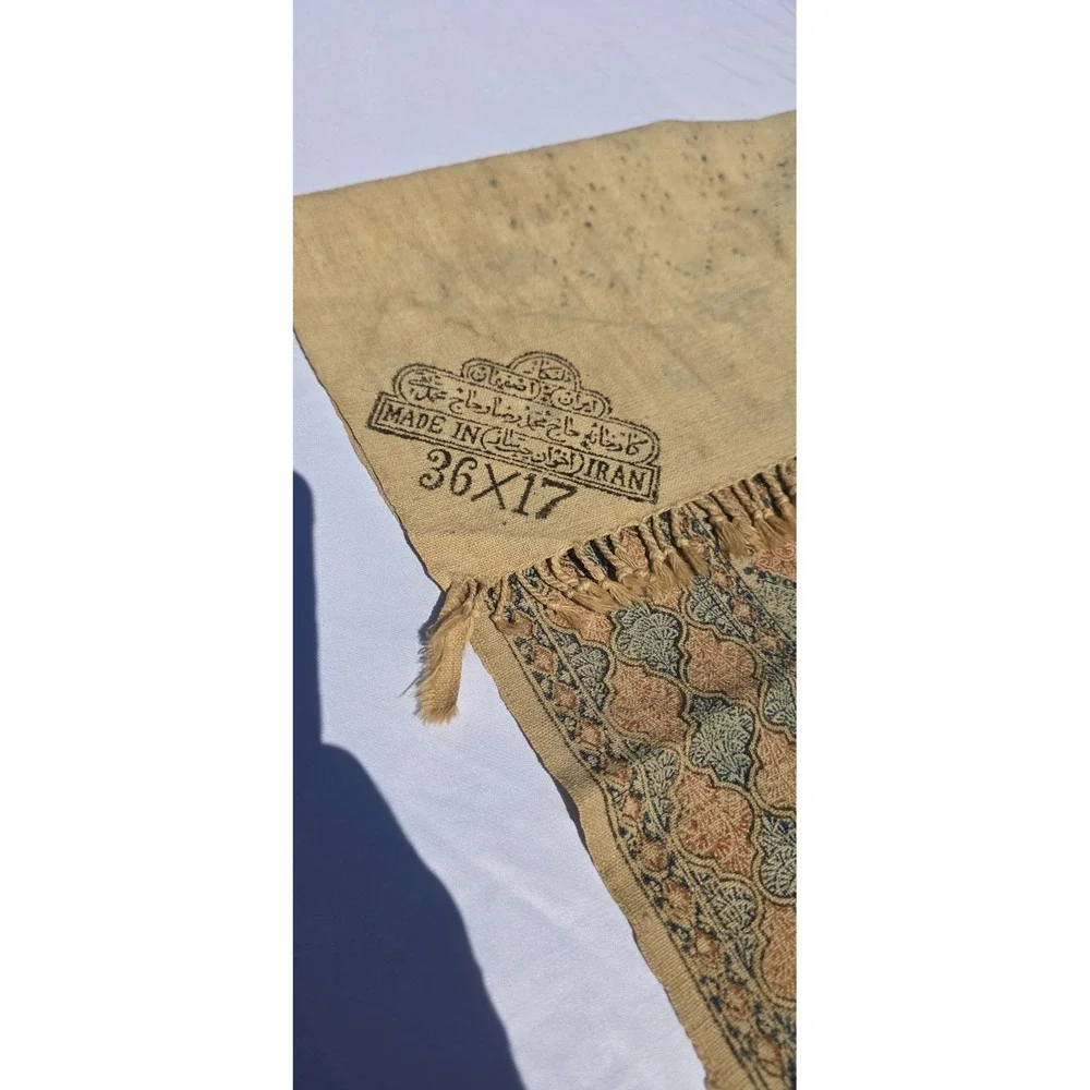 Persian Ghalamkar (Kalamkari) hand-block printed cotton textile 36×17